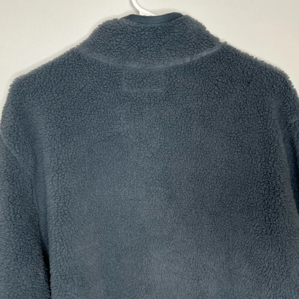 Grays Peak Outdoors Men’s Slate Blue Sherpa Fleece Pullover Jacket XL NEW Button